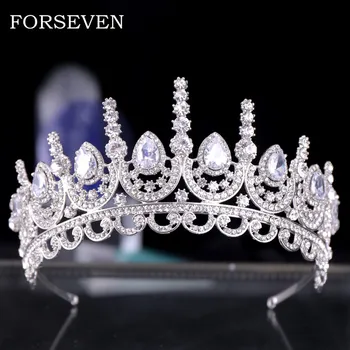 Crystal Crown Tiara Bride Hair Jewelry Headband Princess Pageant Crown Headpieces Bride Tiaras Wedding Hair Ornaments
Crystal Crown Tiara Bride Hair Jewelry Headband Princess Pageant Crown Headpieces Bride Tiaras Wedding Hair Ornaments