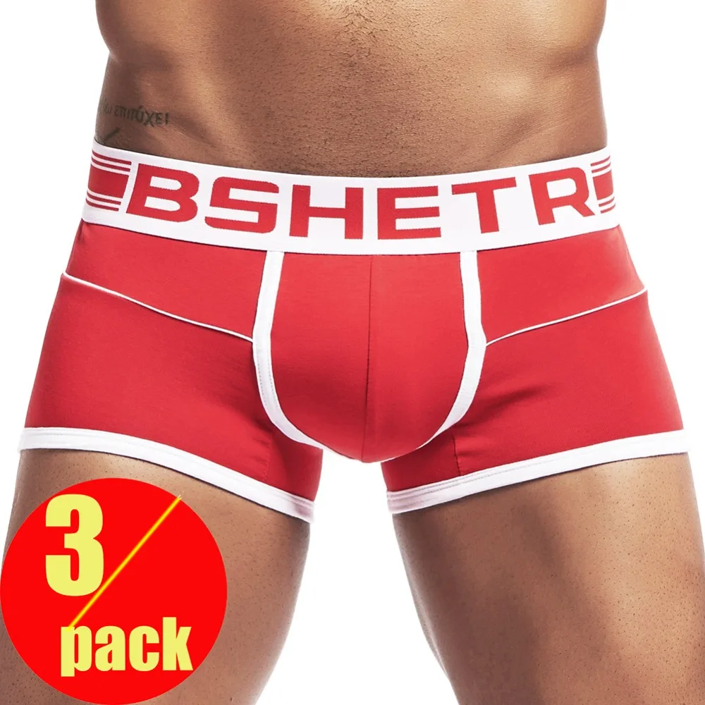 

3pcs/lot Underwear Boxer BSHETR Men cotton Men's Boxers Male Underpants Sexy Panties Cotton Mens Bodysuit Trunks Pant new boxers