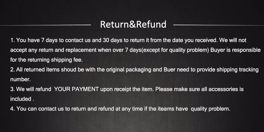 return and refund