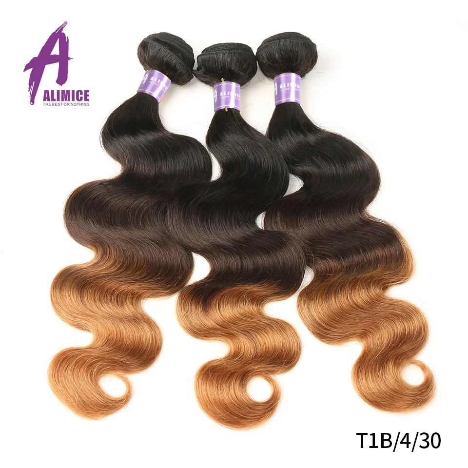 Malaysian Body Wave Hair Bundles 100% Human Hair Weave Bundles Alimice Hair Extension Non-Remy Hair Weaving 100g Natural Color (2)