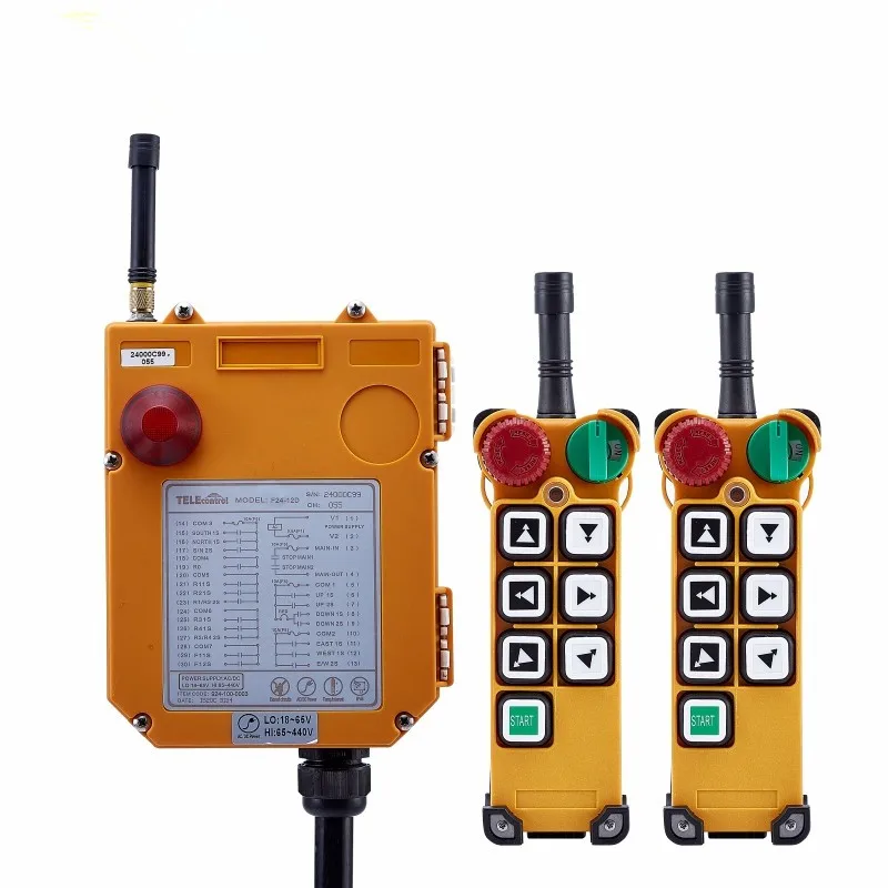 Crane remote control F24-8D 2 transmitter to 1 receiver special for egnineering machinery and hydraulic equipment
Crane remote control F24-8D 2 transmitter to 1 receiver special for egnineering machinery and hydraulic equipment