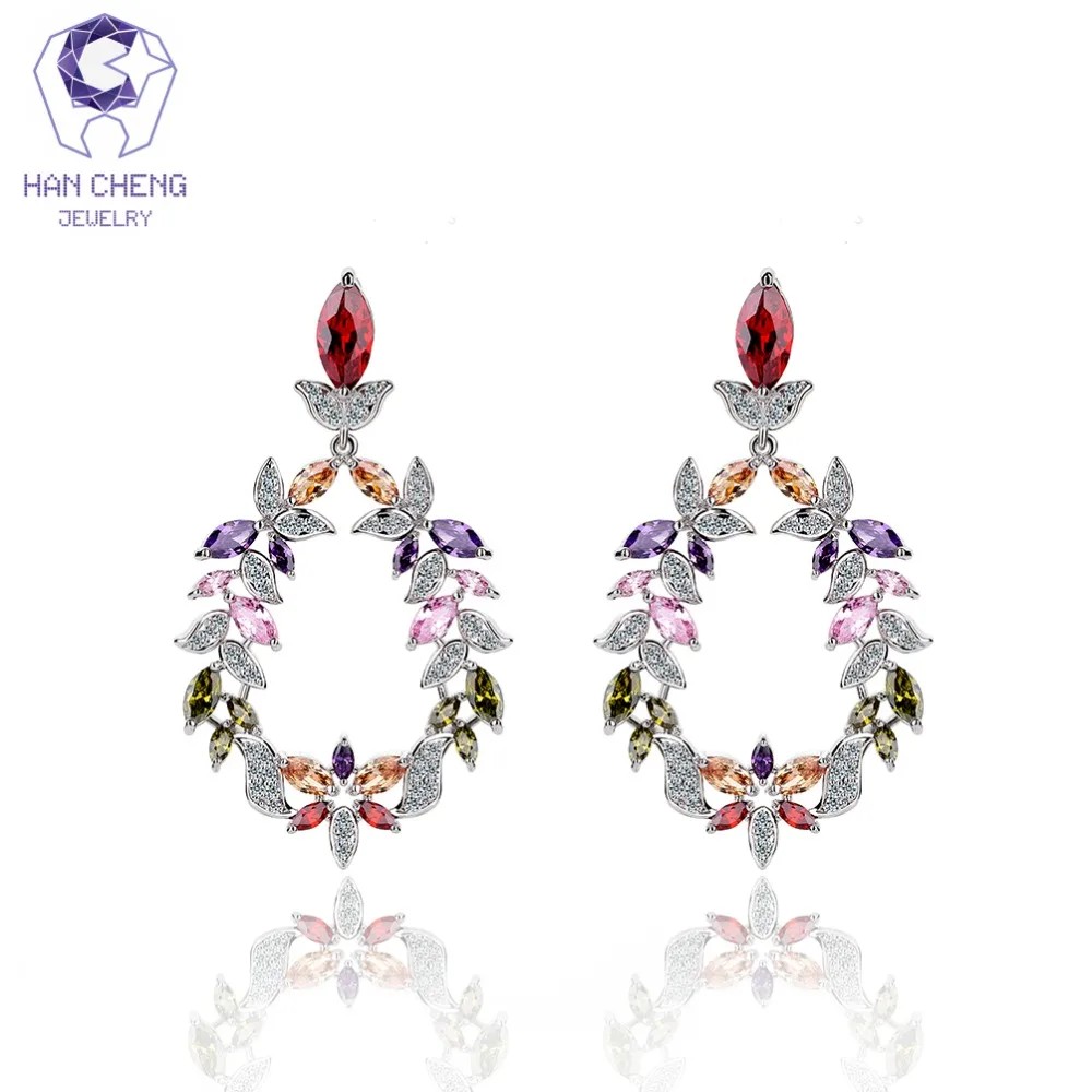 HanCheng New Fashion Luxury Silver Dangle Hanging Zircon CZ Color Gem Stone Water Drop Earrings For Women Jewelry brincos bijoux
HanCheng New Fashion Luxury Silver Dangle Hanging Zircon CZ Color Gem Stone Water Drop Earrings For Women Jewelry brincos bijoux