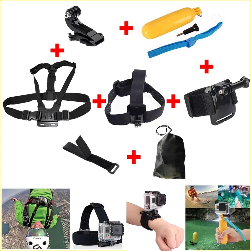 Крепление для Gopro аксессуары нагрудный ремень монопод поплавок экшн камеры xiaomi yi