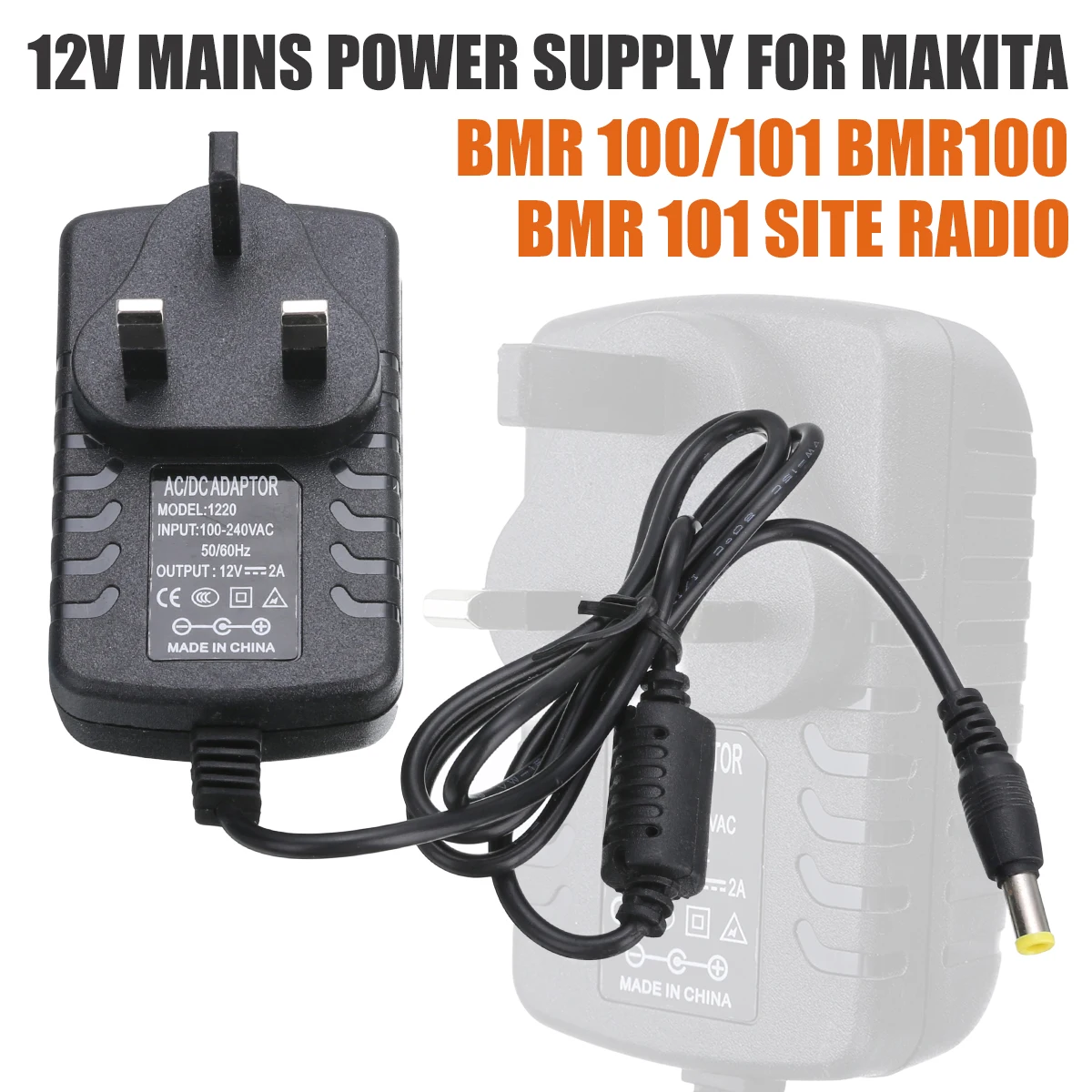 Mayitr 1pc 12V 2A Power Supply UK Plug Power Adapter Charger For Makita BMR 100/101 Site Radio
Mayitr 1pc 12V 2A Power Supply UK Plug Power Adapter Charger For Makita BMR 100/101 Site Radio
