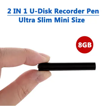 2 in 1 Mini Audio Voice Recorder Pen USB Flash Disk Ultra Slim Secret Digital Small MP3 8GB Player 14 Hours Recording
2 in 1 Mini Audio Voice Recorder Pen USB Flash Disk Ultra Slim Secret Digital Small MP3 8GB Player 14 Hours Recording