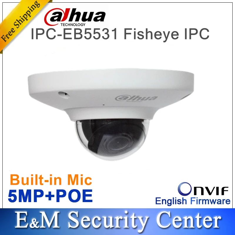 Original dahua IPC-EB5531 replace IPC-EB5500 5MP Panoramic English 5MP Network Fisheye Camera IP H264 H265 POE with dahua logo
Original dahua IPC-EB5531 replace IPC-EB5500 5MP Panoramic English 5MP Network Fisheye Camera IP H264 H265 POE with dahua logo