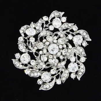 Vintage Silver Color Clear Crystals Flower Alloy Brooch Weddig Bridal Bouquet Brooches Pins Hot Selling New Design!
Vintage Silver Color Clear Crystals Flower Alloy Brooch Weddig Bridal Bouquet Brooches Pins Hot Selling New Design!