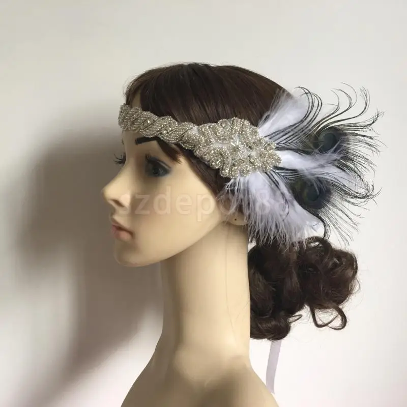 Wedding Bridal Peacock Feather Headband 1920's Cosplay Costume Flapper Dress Hairband Headpiece Headdress Fascinator
Wedding Bridal Peacock Feather Headband 1920's Cosplay Costume Flapper Dress Hairband Headpiece Headdress Fascinator