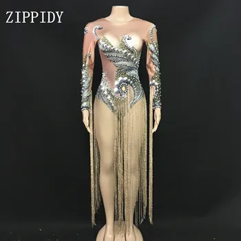 Sexy Fashion Women Gold Fringes Costume Leotard female singer DJ Nightclub show Tassel Bodysuit Stage Performance Outfit
Sexy Fashion Women Gold Fringes Costume Leotard female singer DJ Nightclub show Tassel Bodysuit Stage Performance Outfit