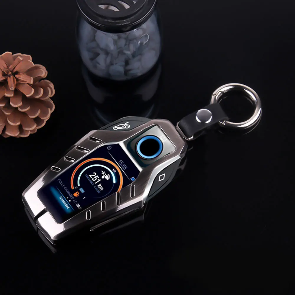 Zinc Alloy Metal Car LCD Key Case Remote Cover Chain chain Holder Pouch Bag For BMW 5 7 Series 2018 530Li 730i
Zinc Alloy Metal Car LCD Key Case Remote Cover Chain chain Holder Pouch Bag For BMW 5 7 Series 2018 530Li 730i