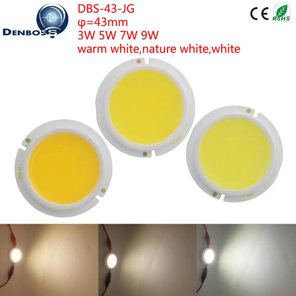 10PCS/Lot 43mm thicken LED COB Light Source for spotlight bulb lamp Module genesis chip 3W 5W 7W 9W Warm Nature White COB LED
10PCS/Lot 43mm thicken LED COB Light Source for spotlight bulb lamp Module genesis chip 3W 5W 7W 9W Warm Nature White COB LED