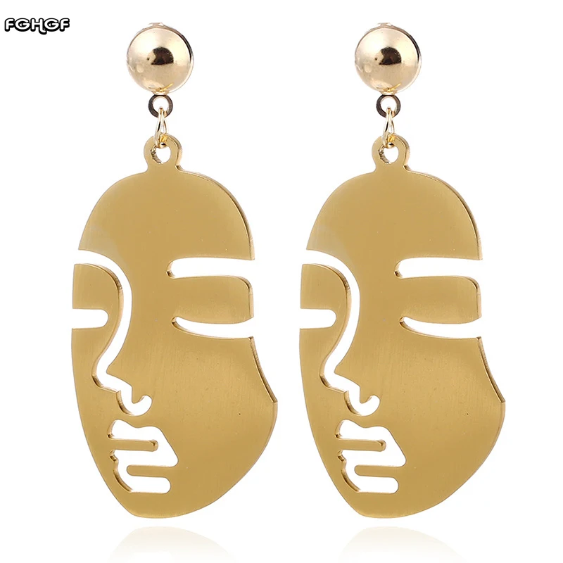 FGHGF Korean version of the new temperament personalized aluminum alloy face earrings exaggerated abstract face earrings jewelry
FGHGF Korean version of the new temperament personalized aluminum alloy face earrings exaggerated abstract face earrings jewelry