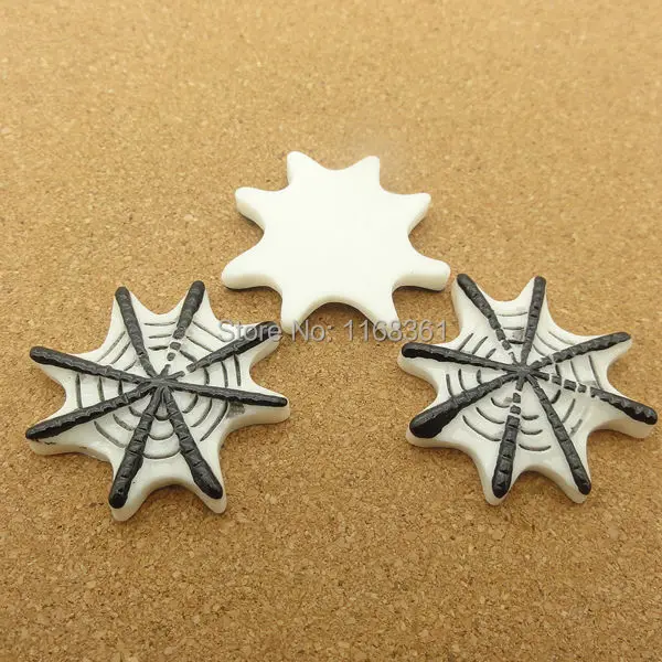 1pcs/lot resin flat back Halloween spider web cartoon animal 31mm Cabochons Hair Bow Center DIY Christmas decration C114-3