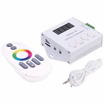 

DC5V-24V WS2812B WS2811/WS2813/USC1903 Magic LED tape digital colorful music X2 controller with RF touch remote Max 1000pixels