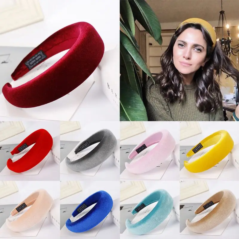 11 Colors Women Padded Wide Sponge Headband Glitter Velvet Sweet Candy Color Hair Hoop Vintage Party Stretchy Thick Headpiece
11 Colors Women Padded Wide Sponge Headband Glitter Velvet Sweet Candy Color Hair Hoop Vintage Party Stretchy Thick Headpiece