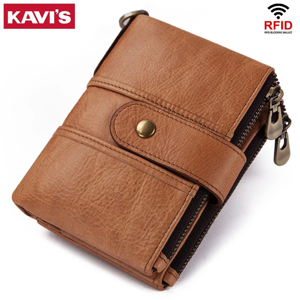 KAVIS 100% Genuine Leather Rfid Wallet Men Crazy Horse Brown Color Coin Purse Short Male Money Bag Quality With Chain Small
KAVIS 100% Genuine Leather Rfid Wallet Men Crazy Horse Brown Color Coin Purse Short Male Money Bag Quality With Chain Small