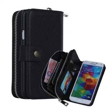 Black Wallet Leather Case Detachable Back Case Zipper Protection Shell Cover with Card Slots Purses for Samsung S4 S5 Note4
Black Wallet Leather Case Detachable Back Case Zipper Protection Shell Cover with Card Slots Purses for Samsung S4 S5 Note4