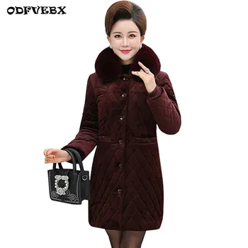 Middle-aged Female Cotton Jacket Fashion 2018Autumn Winter Women Gold Velvet Coat Plus Size 6XL Plus Cashmere Fur Collar Outwear
Middle-aged Female Cotton Jacket Fashion 2018Autumn Winter Women Gold Velvet Coat Plus Size 6XL Plus Cashmere Fur Collar Outwear