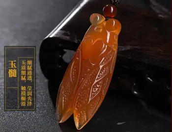 Koraba Fine Jewelry China's Unique Natural Red Agate Chalcedony Hand-carved Cicada Pendant Free Shipping
Koraba Fine Jewelry China's Unique Natural Red Agate Chalcedony Hand-carved Cicada Pendant Free Shipping