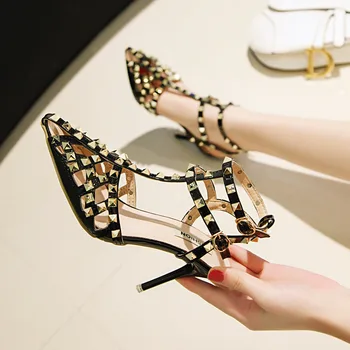 2019 women high heel pumps Solid buckle fashion sexy party shoes thin heel rivet wedding heels brand gladiator shoes 7cm
2019 women high heel pumps Solid buckle fashion sexy party shoes thin heel rivet wedding heels brand gladiator shoes 7cm