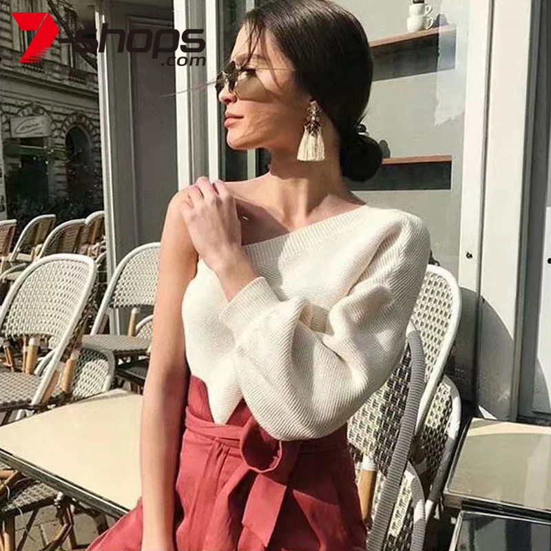 Ccibuy One Shoulder Sweater Women Winter Knitted Sweater White Female Pullover Jumper Casual Streetwear Bare Shoulder Sweaters
Ccibuy One Shoulder Sweater Women Winter Knitted Sweater White Female Pullover Jumper Casual Streetwear Bare Shoulder Sweaters