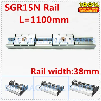 1pcs Silver aluminum Double axis roller linear guide SGR15N L=1100mm +1pcs SGB15N block linear Motion slide rail for CNC part
1pcs Silver aluminum Double axis roller linear guide SGR15N L=1100mm +1pcs SGB15N block linear Motion slide rail for CNC part