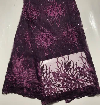 Tulle Embroidered Net Lace African French Laces Fabrics High Quality Nigerian French Net Lace 2020 With stones FLM041 PURPLE
Tulle Embroidered Net Lace African French Laces Fabrics High Quality Nigerian French Net Lace 2020 With stones FLM041 PURPLE
