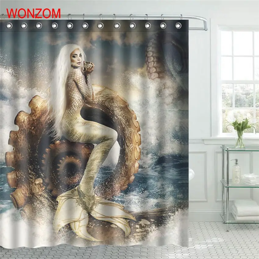 WONZOM Night Moon Shower Curtain Fabric Bathroom Decor Decoration Cortina De Bano Polyester Mermaid Bath Curtain With Hooks Gift
WONZOM Night Moon Shower Curtain Fabric Bathroom Decor Decoration Cortina De Bano Polyester Mermaid Bath Curtain With Hooks Gift