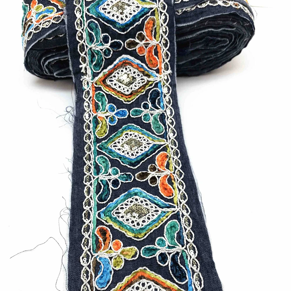 Lychee Life Sequins African Lace Trim Ethnic Style Embroidered Lace Ribbon by Yard DIY Dress Decorative Lace Sewing Materials
Lychee Life Sequins African Lace Trim Ethnic Style Embroidered Lace Ribbon by Yard DIY Dress Decorative Lace Sewing Materials