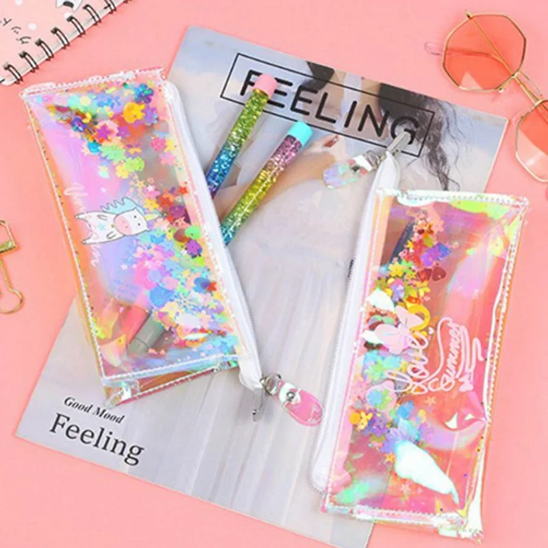Kawaii Unicorn Sequins Laser Rainbow Glitter Transparent Pencil Case Stationery Storage Bag Pencil Case School Supplies
Kawaii Unicorn Sequins Laser Rainbow Glitter Transparent Pencil Case Stationery Storage Bag Pencil Case School Supplies