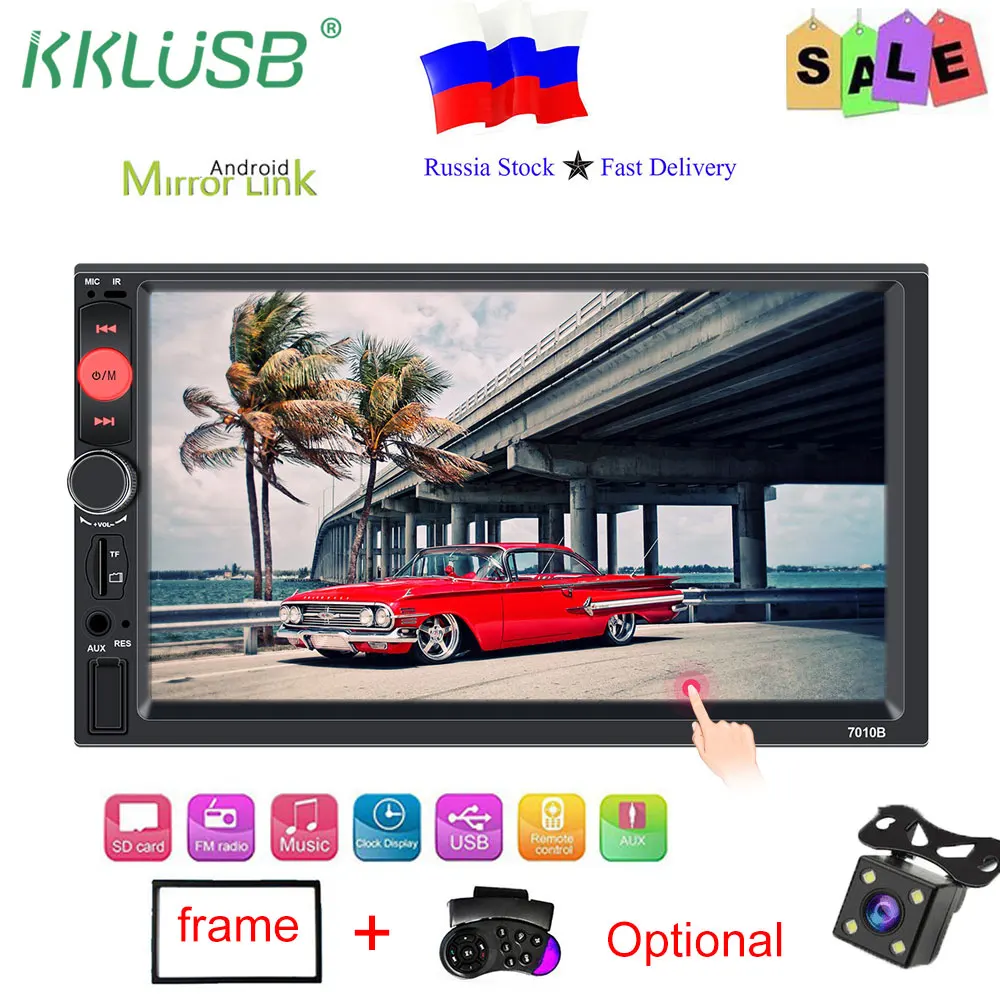 2 din Car Radio HD 7 " Touch Screen mirrorlink MP5 Player subwoofer Autoradio Bluetooth Rear View Camera tape recorder 7010B TF
2 din Car Radio HD 7 " Touch Screen mirrorlink MP5 Player subwoofer Autoradio Bluetooth Rear View Camera tape recorder 7010B TF