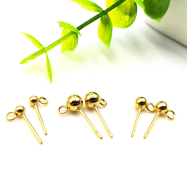 3/4/5/6mm 10pcs 316L Stainless Steel Golden Jewelry Post Earstuds Earrings Studs with Loop Earrings Jewelry Findings Accessories
3/4/5/6mm 10pcs 316L Stainless Steel Golden Jewelry Post Earstuds Earrings Studs with Loop Earrings Jewelry Findings Accessories