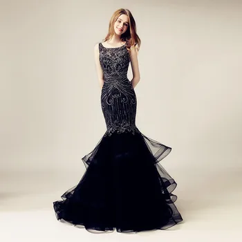 Gorgeous Lace Top Long Mermaid Evening Dresses with Luxury Beading Crystal Tulle Sleeveless O-Neck Formal Gala Party Gowns OL492
Gorgeous Lace Top Long Mermaid Evening Dresses with Luxury Beading Crystal Tulle Sleeveless O-Neck Formal Gala Party Gowns OL492