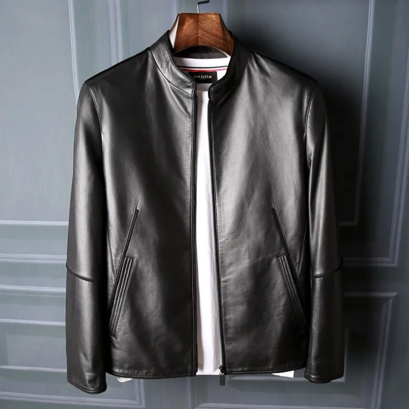New Men's Sheepskin Leather Jacket High-end Stand Collar Casual Spring Autumn Leisure Leather Coat
New Men's Sheepskin Leather Jacket High-end Stand Collar Casual Spring Autumn Leisure Leather Coat