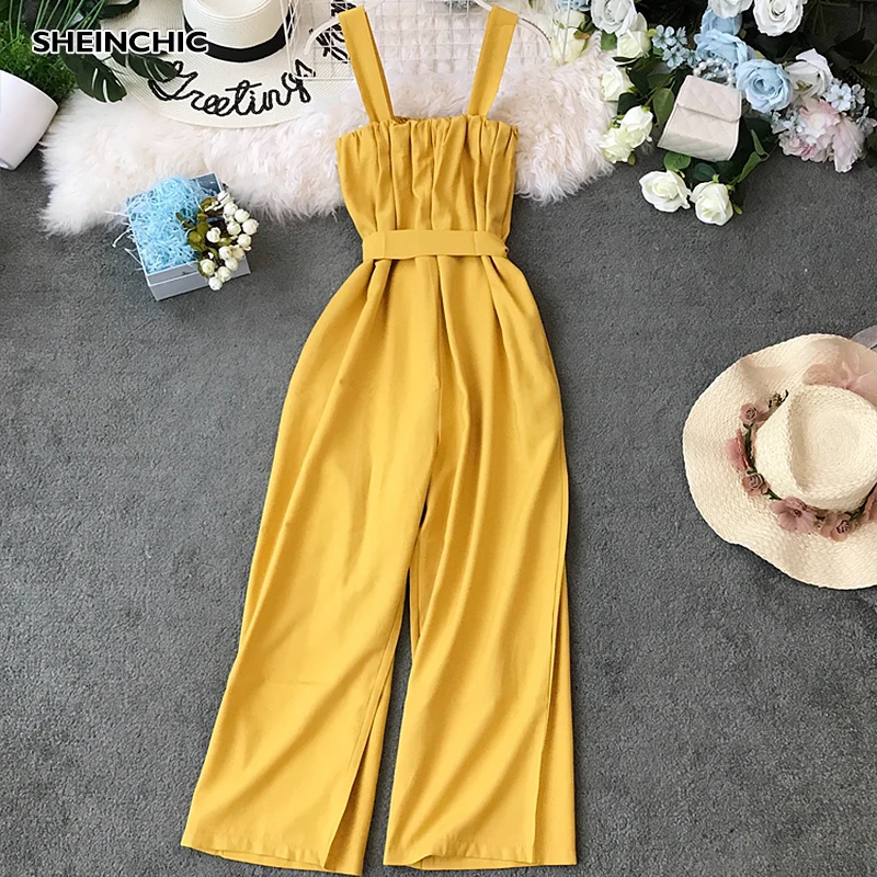 2019 Summer Women Spaghetti Strap Rompers Elegant Square Collar Lace-up Vintage Jumpsuits High Waist Slim Ankle Length Rompers
2019 Summer Women Spaghetti Strap Rompers Elegant Square Collar Lace-up Vintage Jumpsuits High Waist Slim Ankle Length Rompers