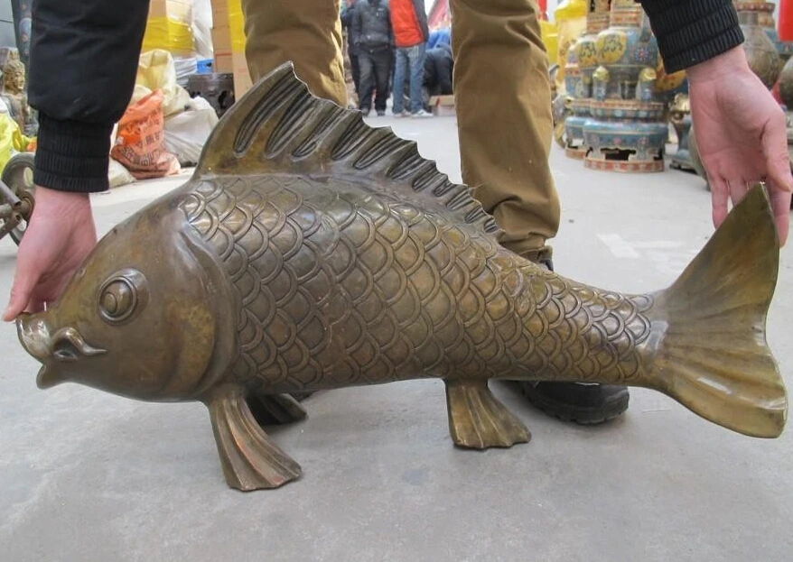Lucky Chinese classical Bronze copper wealth carp Fish Feng Shui Statue discount 30%
Lucky Chinese classical Bronze copper wealth carp Fish Feng Shui Statue discount 30%