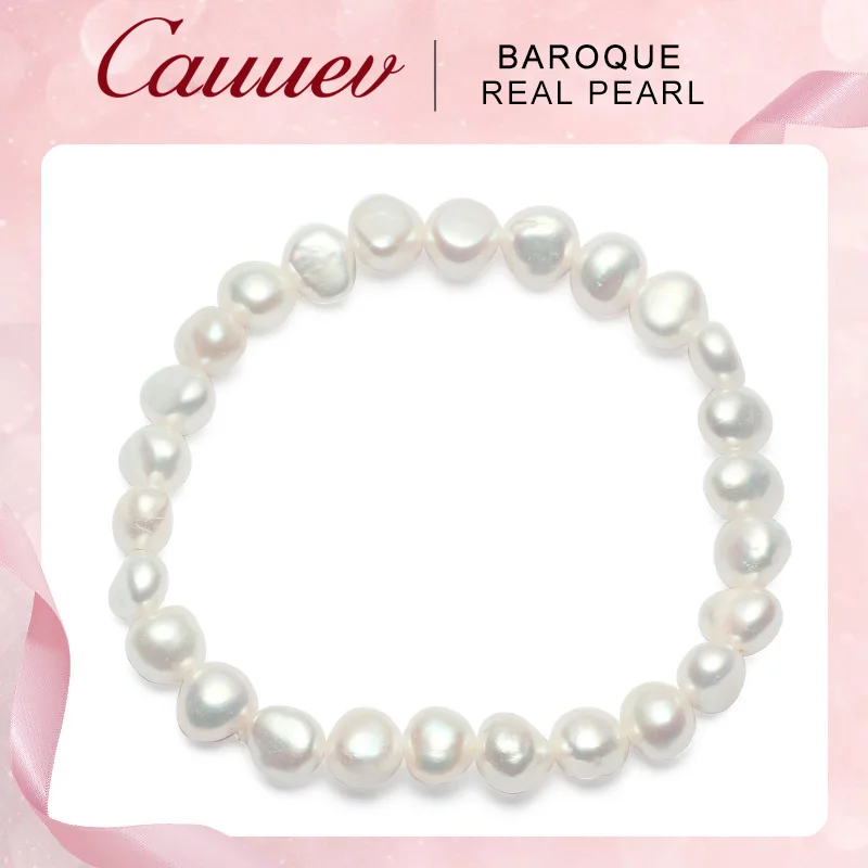 Cauuev Genuine Natural Freshwater 8-9 Baroque Pearl Bracelets Bangles For Women Vintage elastic Baroque pearl jewelry gifts 2019
Cauuev Genuine Natural Freshwater 8-9 Baroque Pearl Bracelets Bangles For Women Vintage elastic Baroque pearl jewelry gifts 2019