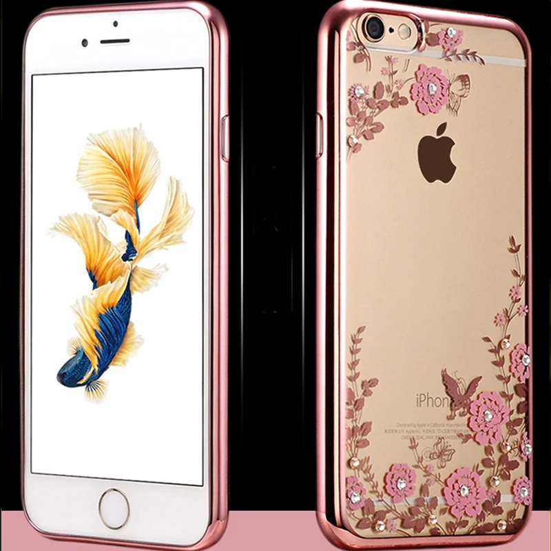 Bling font b case b font for apple font b iphone b font 6 s silicone