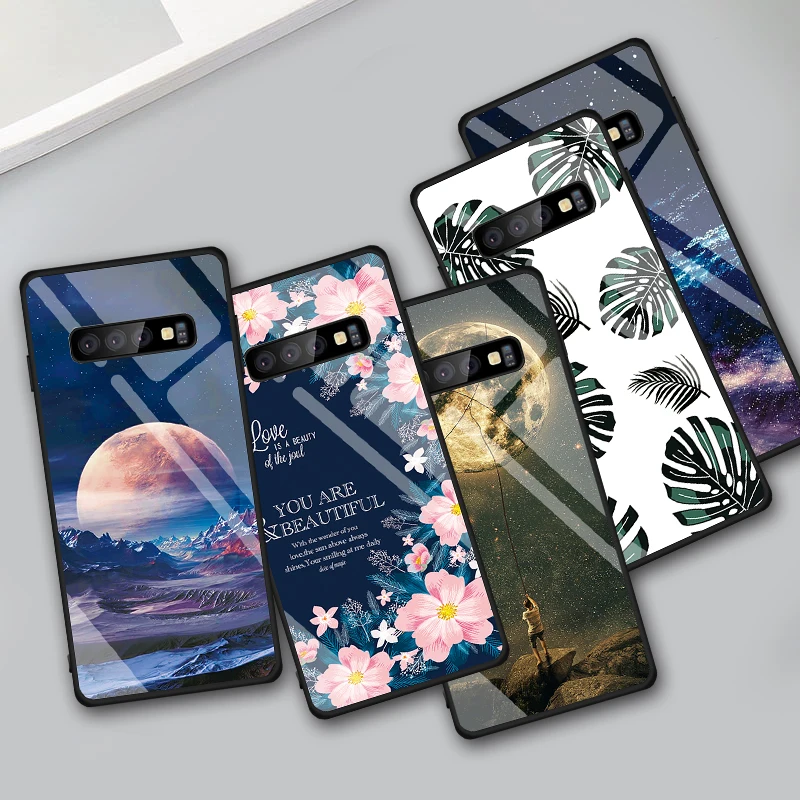 Tempered Glass Phone Cases For Samsung Galaxy A30 A50 A70 A20 A10 M20 S10 Plus S10e Shining Moon Star Back Glass PC Cover Case
Tempered Glass Phone Cases For Samsung Galaxy A30 A50 A70 A20 A10 M20 S10 Plus S10e Shining Moon Star Back Glass PC Cover Case