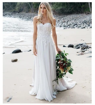 Long White Ivory Appliques 2019 Vintage Sweetheart Lace Chiffon Boho Wedding Dress Gown Sofuge Vestido De Noiva Dubai Arabic
Long White Ivory Appliques 2019 Vintage Sweetheart Lace Chiffon Boho Wedding Dress Gown Sofuge Vestido De Noiva Dubai Arabic