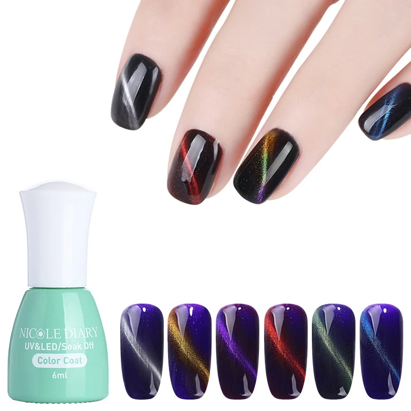 NICOLE DIARY Magnetic Cat Eye Top Coat 6ml Soak Off UV Gel Magnetic Stick Dark Base Needed 1 Bottle
NICOLE DIARY Magnetic Cat Eye Top Coat 6ml Soak Off UV Gel Magnetic Stick Dark Base Needed 1 Bottle