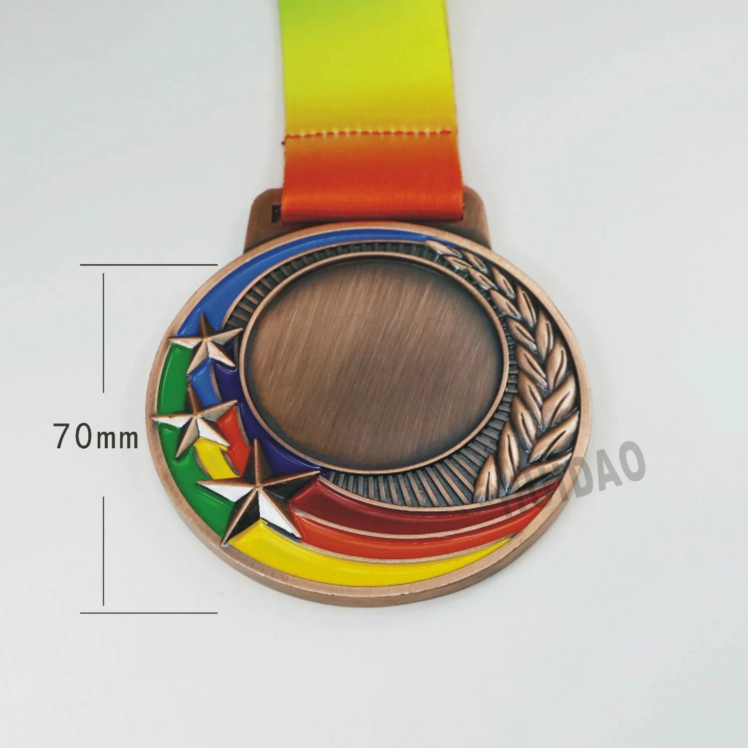 Rainbow Star Medals with Colorful Ribbon Semi-custom Copper Medal In Soft Enamel Process
Rainbow Star Medals with Colorful Ribbon Semi-custom Copper Medal In Soft Enamel Process