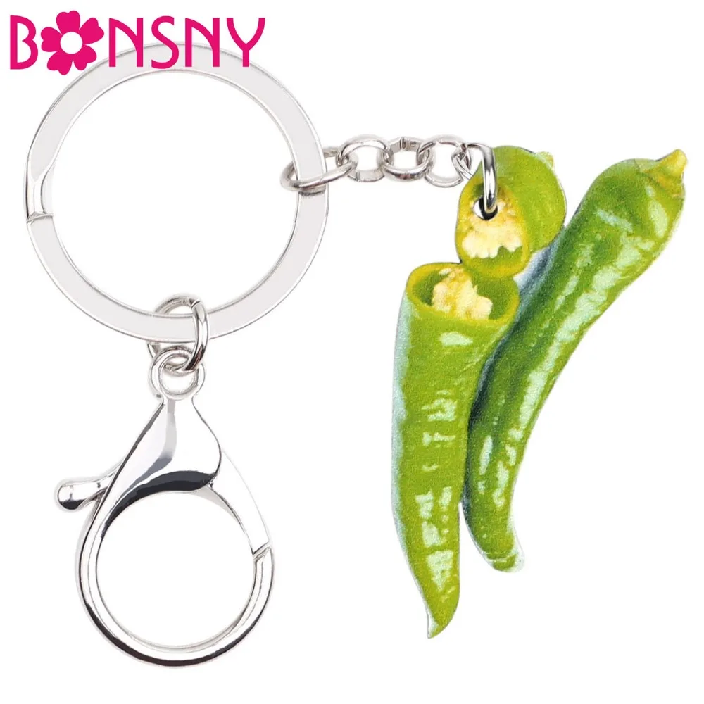 Bonsny Acrylic Green Pepper Key Chains Keychains Ring Holder Novelty Vegetable Food Jewelry For Women Girls Bag Car Charms Gift
Bonsny Acrylic Green Pepper Key Chains Keychains Ring Holder Novelty Vegetable Food Jewelry For Women Girls Bag Car Charms Gift