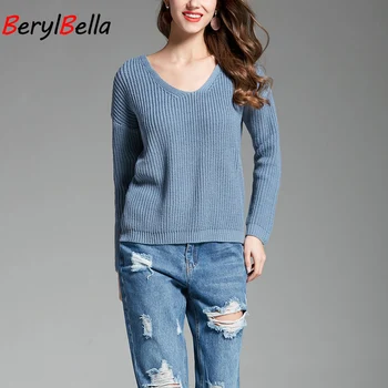 Spring Casual Women Sweater Solid ColorElasticity V-Neck Long Sleeve Knit Female Pullovers Sweaters Size Female Jumper
Spring Casual Women Sweater Solid ColorElasticity V-Neck Long Sleeve Knit Female Pullovers Sweaters Size Female Jumper