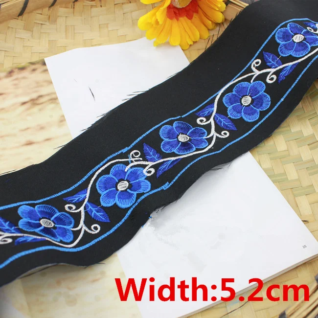 Width 5.2cm Ethnic Blue and white porcelain Flower Embroidery Lace Floral Jacquard Garment Accessories DIY Clothing Decorations
Width 5.2cm Ethnic Blue and white porcelain Flower Embroidery Lace Floral Jacquard Garment Accessories DIY Clothing Decorations