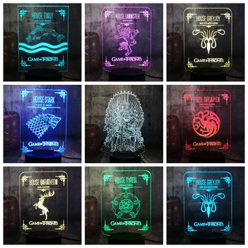 Game of Thrones A Song of Ice and Fire Badge House Targaryen Stark Lannister 3D Night Light Desk Lamp Decor Movie Fans Xmas Gift
Game of Thrones A Song of Ice and Fire Badge House Targaryen Stark Lannister 3D Night Light Desk Lamp Decor Movie Fans Xmas Gift