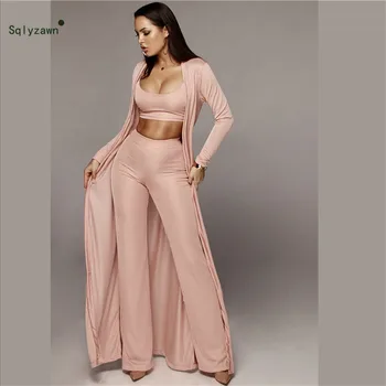 Women Three Piece Sets Spring Tube Top + Palazzo Pants +long Knitted Jacket Cardigan with Belt Soft Solid Color Outfit Plus Size
Women Three Piece Sets Spring Tube Top + Palazzo Pants +long Knitted Jacket Cardigan with Belt Soft Solid Color Outfit Plus Size