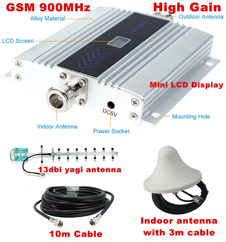 13db yagi + LCD display! mobile phone mini GSM 900mhz signal repeater / repetidor,cell phone GSM signal booster amplifier
13db yagi + LCD display! mobile phone mini GSM 900mhz signal repeater / repetidor,cell phone GSM signal booster amplifier