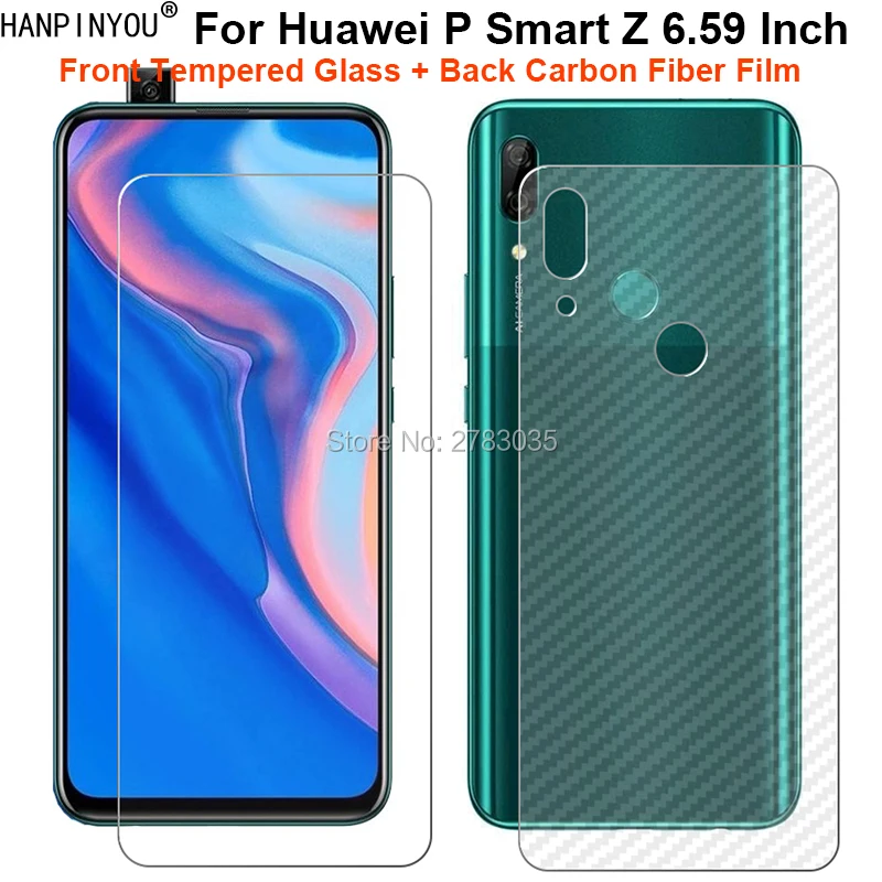 For Huawei P Smart Z 6.59" 1 Set = Soft Back Carbon Fiber Film + Ultra Thin Clear Premium Tempered Glass Front Screen Protector
For Huawei P Smart Z 6.59" 1 Set = Soft Back Carbon Fiber Film + Ultra Thin Clear Premium Tempered Glass Front Screen Protector