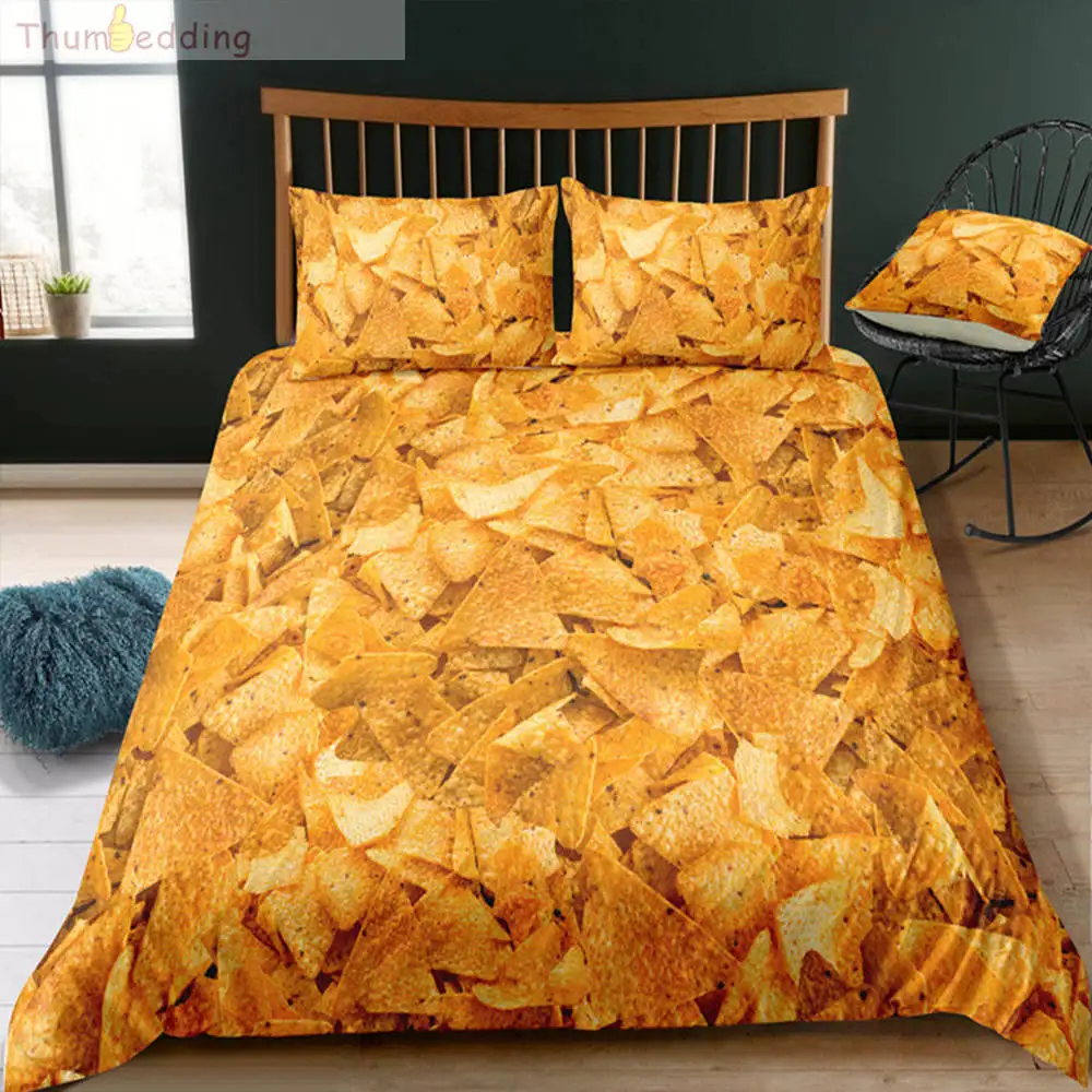 Thumbedding Yellow Color Print Bedding Sets Fast Food 3D Duvet Cover Digital Printing High Quality Decorated Bed Set 3pcs
Thumbedding Yellow Color Print Bedding Sets Fast Food 3D Duvet Cover Digital Printing High Quality Decorated Bed Set 3pcs